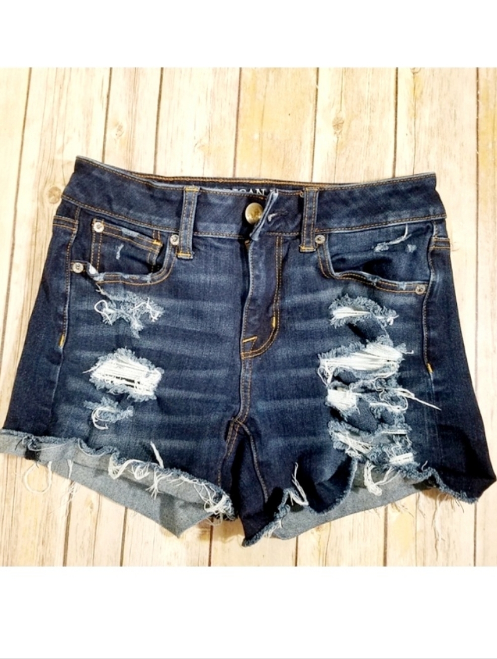 American Eagle Hi-rise denim shortie 2